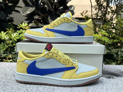 Authentic Travis Scott x Air Jordan 1 Low “Canary”