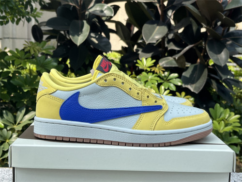 Authentic Travis Scott x Air Jordan 1 Low “Canary”