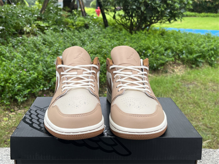 Authentic Air jordan 1 Low Tan Brown