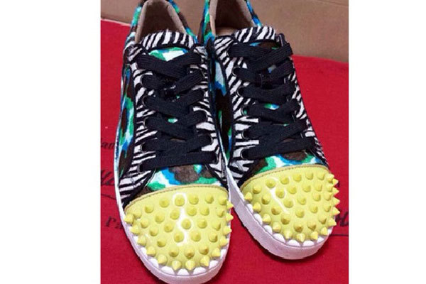 Super Max Perfect Christian Louboutin Louis Junior Spikes Colorful(with receipt)