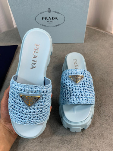 Prada women slippers 1：1 quality-034