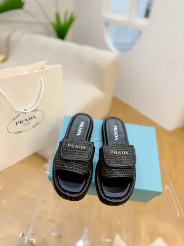 Prada women slippers 1：1 quality-075
