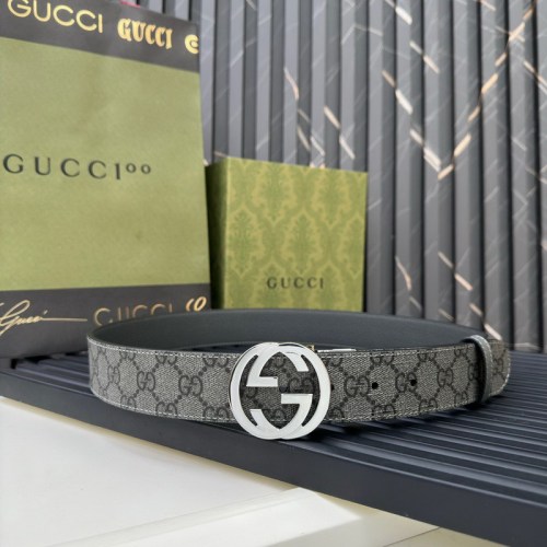 Super Perfect Quality G Belts(100% Genuine Leather,steel Buckle)-4503