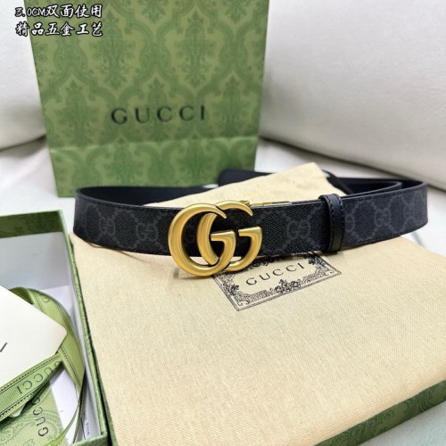 Super Perfect Quality G Belts(100% Genuine Leather,steel Buckle)-4465