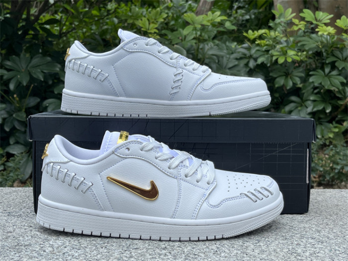 Authentic Air Jordan 1 Low Method of Make White