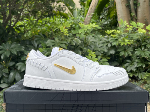 Authentic Air Jordan 1 Low Method of Make White