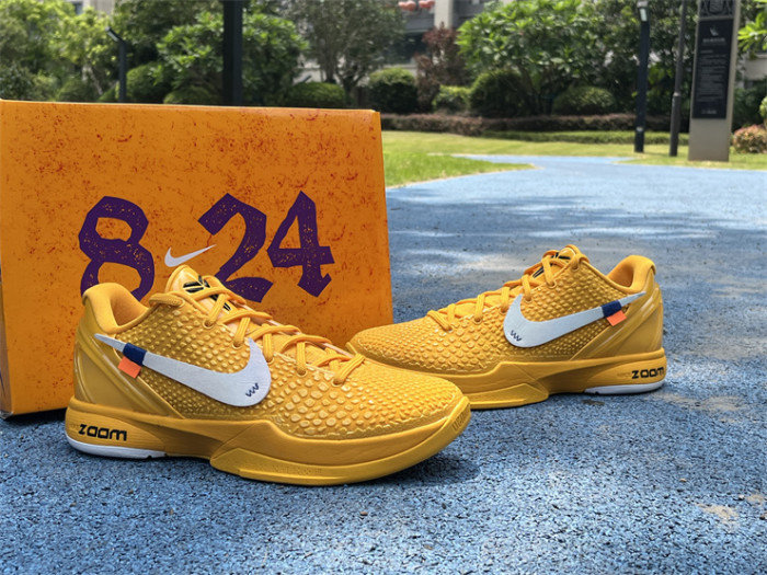 Authentic OFF-WHITE x Nike Kobe 6 “University Gold”