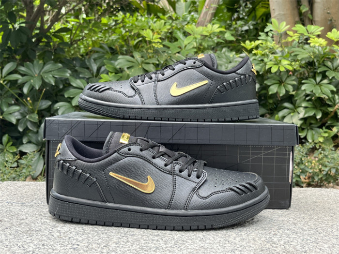 Authentic Air Jordan 1 Low Method of Make Black