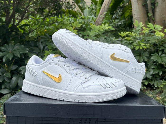 Authentic Air Jordan 1 Low Method of Make White