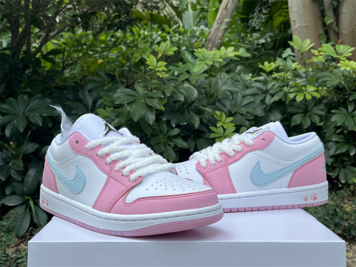 Authentic Air Jordan 1 Low Paw Print Women