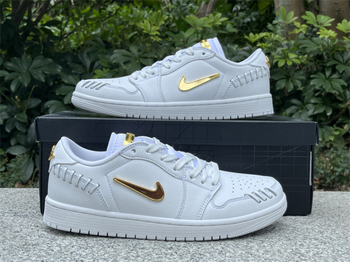 Authentic Air Jordan 1 Low Method of Make White