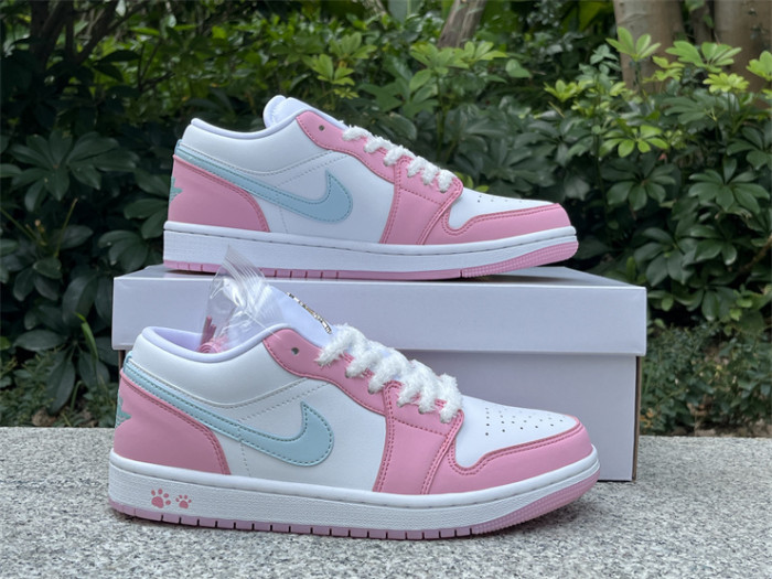 Authentic Air Jordan 1 Low Paw Print Women