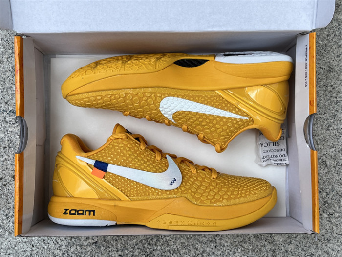 Authentic OFF-WHITE x Nike Kobe 6 “University Gold”