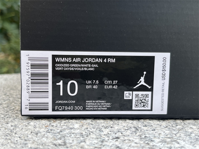 Authentic Air Jordan 4 RM “Oxidized Green”