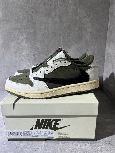 Authentic Travis Scott x Air Jordan 1 Low “Medium Olive”