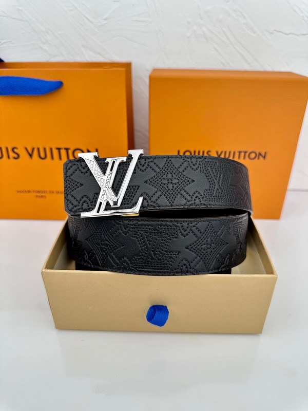 Super Perfect Quality LV Belts(100% Genuine Leather Steel Buckle)-4565