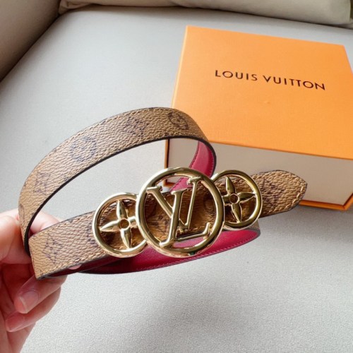 Super Perfect Quality LV Belts(100% Genuine Leather Steel Buckle)-4514