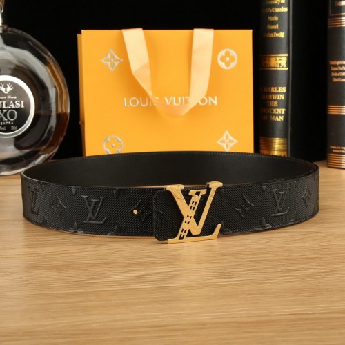 Super Perfect Quality LV Belts(100% Genuine Leather Steel Buckle)-4533