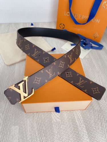 Super Perfect Quality LV Belts(100% Genuine Leather Steel Buckle)-4503