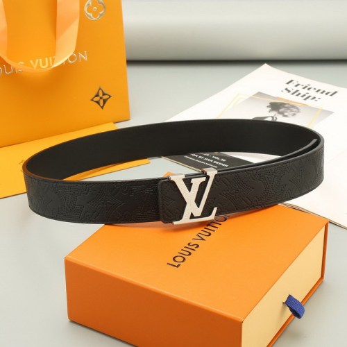 Super Perfect Quality LV Belts(100% Genuine Leather Steel Buckle)-4540