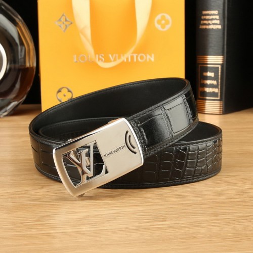 Super Perfect Quality LV Belts(100% Genuine Leather Steel Buckle)-4507