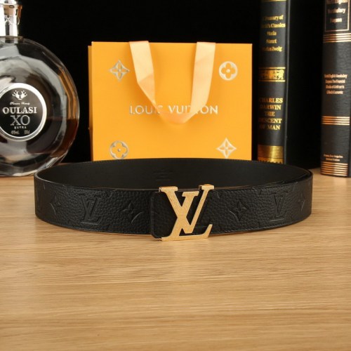 Super Perfect Quality LV Belts(100% Genuine Leather Steel Buckle)-4524