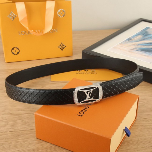 Super Perfect Quality LV Belts(100% Genuine Leather Steel Buckle)-4570