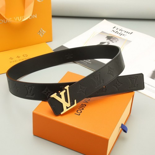 Super Perfect Quality LV Belts(100% Genuine Leather Steel Buckle)-4537