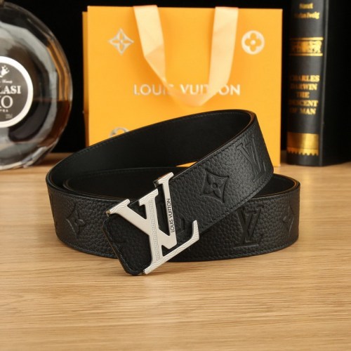 Super Perfect Quality LV Belts(100% Genuine Leather Steel Buckle)-4525