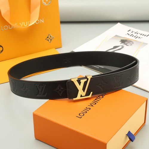 Super Perfect Quality LV Belts(100% Genuine Leather Steel Buckle)-4538