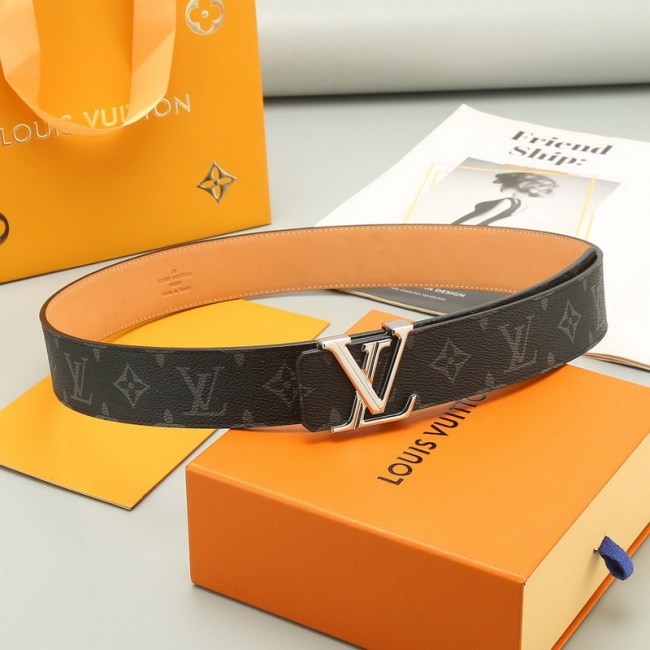 Super Perfect Quality LV Belts(100% Genuine Leather Steel Buckle)-4549