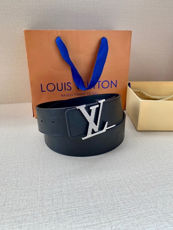 Super Perfect Quality LV Belts(100% Genuine Leather Steel Buckle)-4492