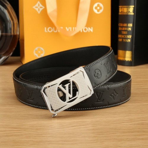 Super Perfect Quality LV Belts(100% Genuine Leather Steel Buckle)-4516