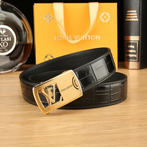 Super Perfect Quality LV Belts(100% Genuine Leather Steel Buckle)-4508