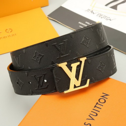 Super Perfect Quality LV Belts(100% Genuine Leather Steel Buckle)-4543