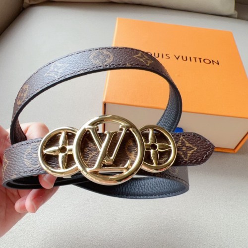 Super Perfect Quality LV Belts(100% Genuine Leather Steel Buckle)-4513