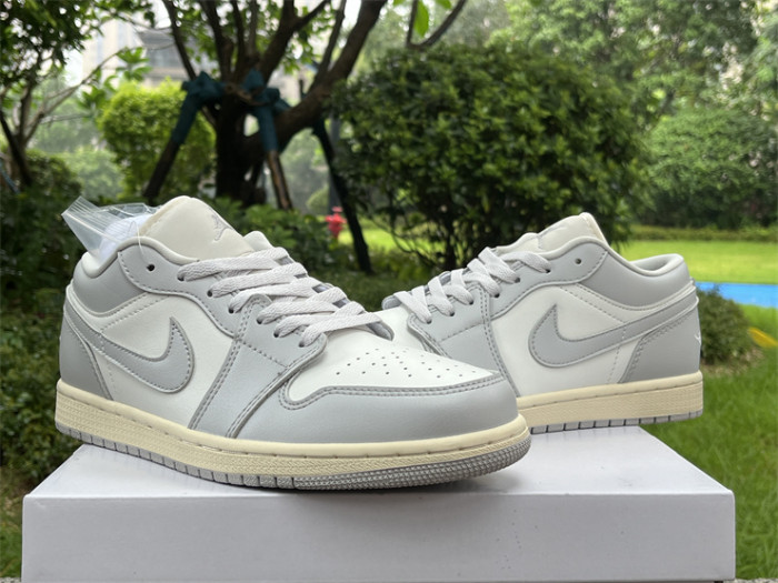 Authentic Air Jordan 1 Low Light Grey