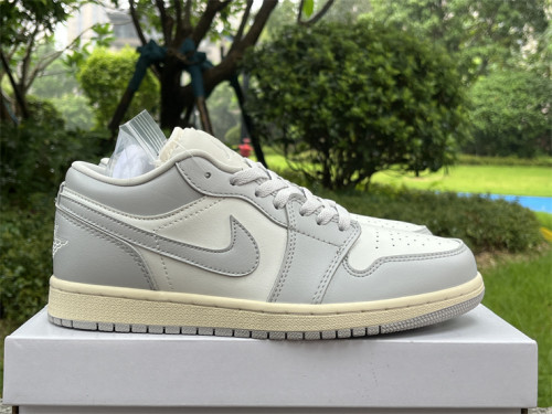 Authentic Air Jordan 1 Low Light Grey