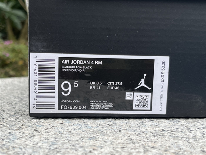 Authentic Air Jordan 4 RM “Black Cat”
