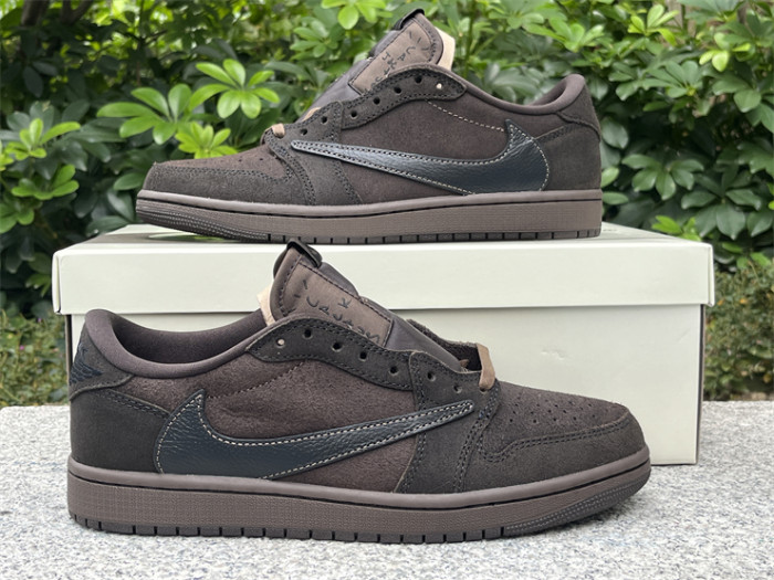 Authentic Travis Scott x Air Jordan 1 Low OG “Velvet Brown”