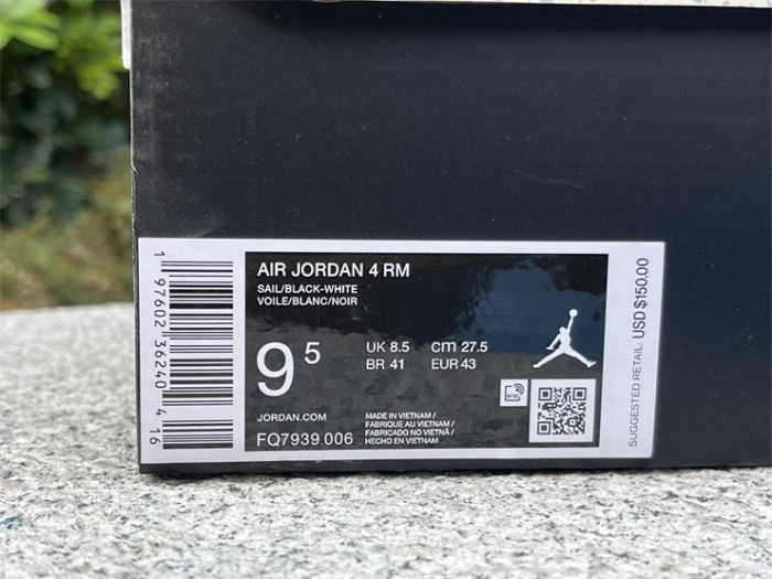 Authentic Air Jordan 4 RM “ Black Sail ”