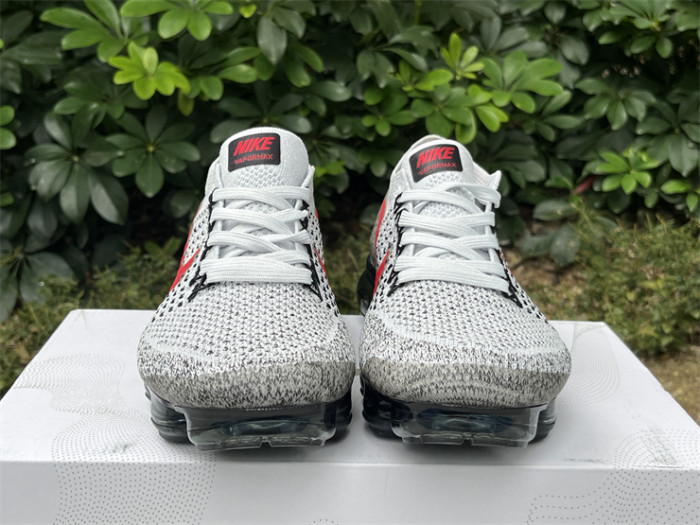 Authentic Nike Air VaporMax Platinum Red Black