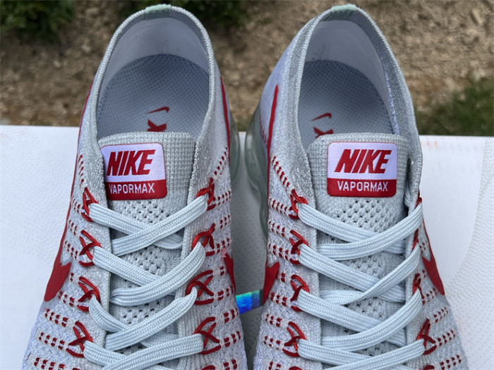 Authentic Nike Air VaporMax OG Pure Platinum University Red