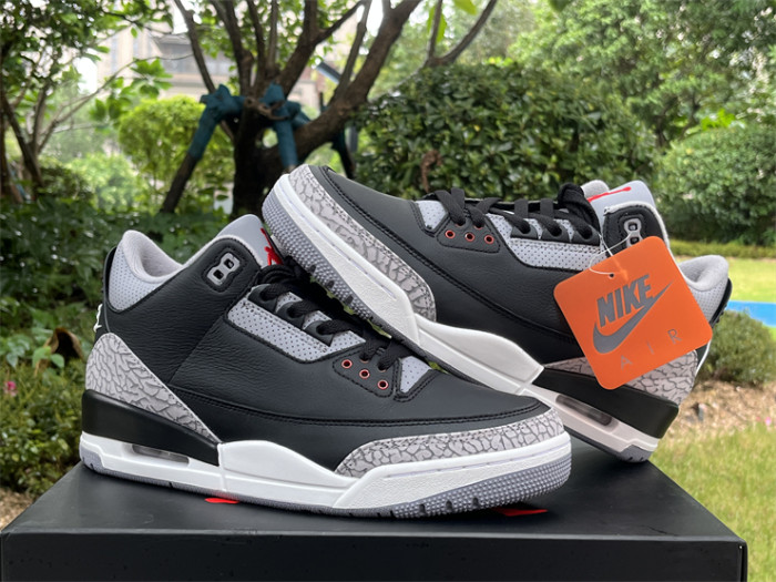 Authentic Air Jordan 3 “Black Cement” 2024