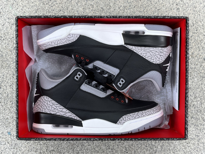 Authentic Air Jordan 3 “Black Cement” 2024