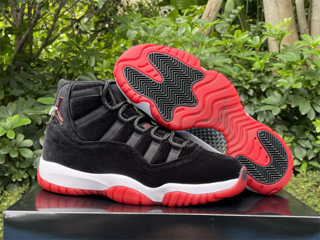Authentic Air Jordan 11 “Bred Velvet” Women