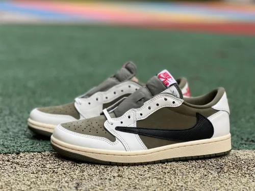Authentic Travis Scott x Air Jordan 1 Low “Medium Olive”