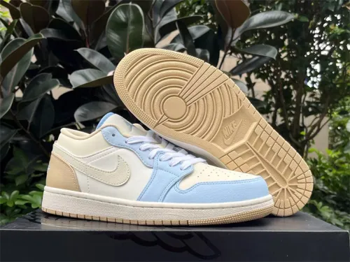 Authentic Air Jordan 1 Low “Coconut Mili GS