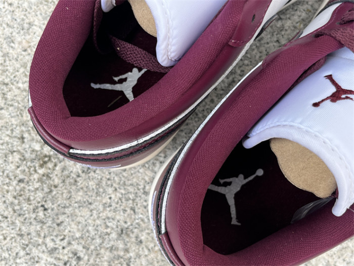 Authentic Jordan 1 Low Bordeaux Women