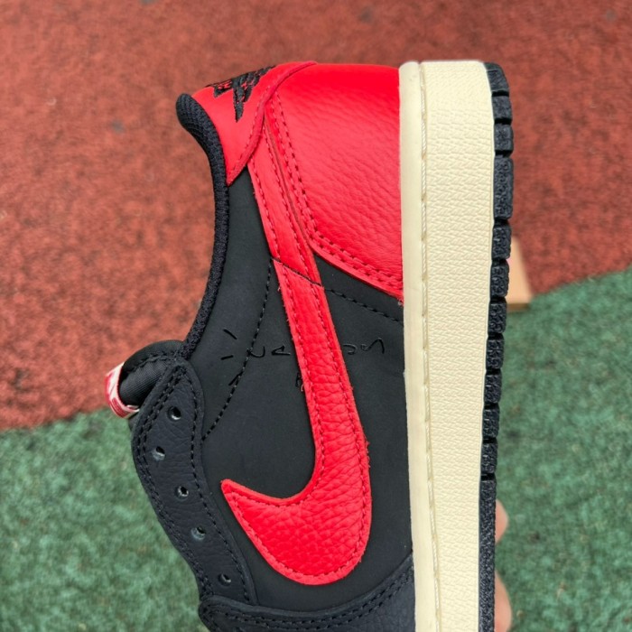 Authentic Travis Scott x Air Jordan 1 Low OG Black Red